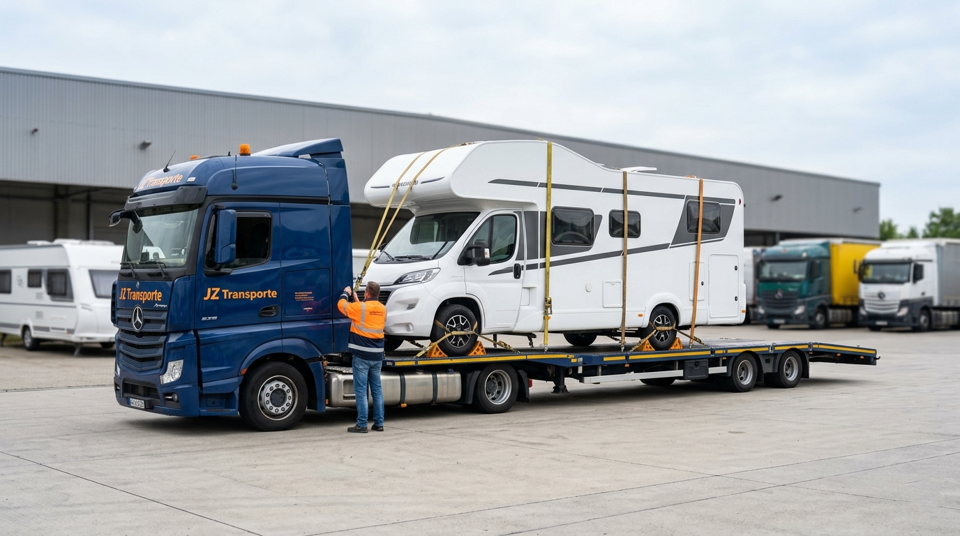 Caravan- und Reisemobiltransporte